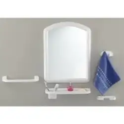 Çelik Ayna-106 Beyaz Orta Ayna Seti*10