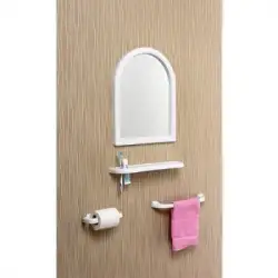 Çelik Ayna-169 Beyaz Mini Ayna Seti*10