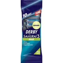 Derby Samurai 3 Bıçak Klasik 10pcs Poşetli*10x8