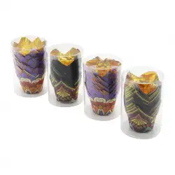 Dmr Home Dmr-8409 ( 20pcs ) (gold & Folyolu) ( Yuvarlak & Kalın & Kulaklı ) Muffin Kağıt Kek Kapsülü*144