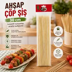 Egonex Enfa Ra-329 Ahşap Çöp Şiş ( 30cm ) ( 46pcs )*10x20
