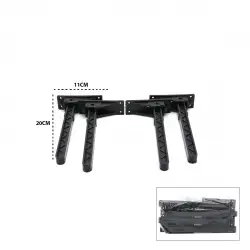 Egonex İBİCO-977 ( SİYAH ) SOFRA AYAK ( KOMPLE PLASTİK ) ( 20CM ) ( AÇ KAPA )*4X50