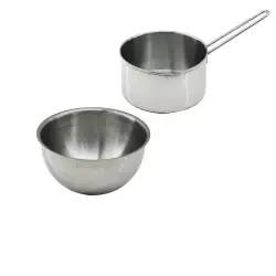 Egonex KRT-1076 ( 2PCS SET ) PASLANMAZ ÇELİK ( CHEFF SÜTLÜK & SOSLUK=14CM & DERİN KAP=17CM )*40