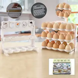 Egonex PLASLİFE KP-174 ( 30 HAZNELİ ) BUZDOLABI YUMURTA ORGANİZERİ 3 KATLI*12=K
