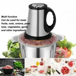 Elektrikli Paslanmaz Çelik Kollu 3.5 Litre Et Kıyma Makinesi Sebze Meyve Doğrayıcı Rondo Blender