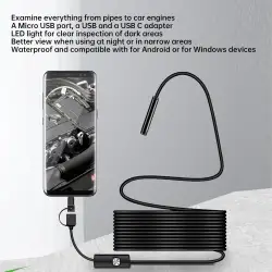 Endoskopik Kamera Yılan Kamera 5 Mt