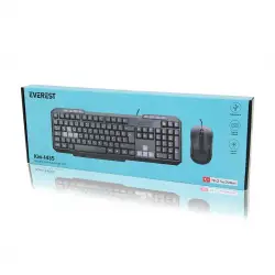 EVEREST KM-1435 ( USB KABLOLU ) KLAVYE & MOUSE ( SET ) ( Q KLAVYE ) (1200DPI MOUSE )*20