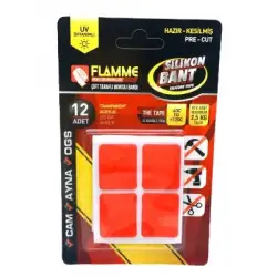 FLAMME SİLİKON ( 12PCS ) ÇİFT TARAFLI ( MONTAJ ) BANT*25X10
