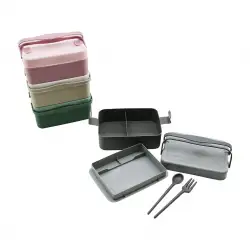 Gondol Tasteful G-769 Beslenme Kutusu ( 2+1=3 Bölmeli & Çatal & Kaşık & Çiftli Taşıma Kulp ) (renkli Plastik)*24=k