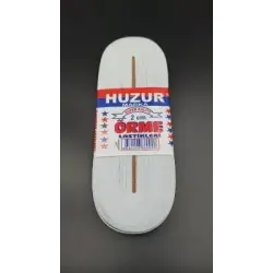 Huzur ( Beyaz & 2cm ) Paça Lastik Yassı Geniş 10mt*50