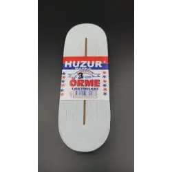 Huzur ( Beyaz & 3cm ) Paça Lastik Yassı Geniş 10mt.*30
