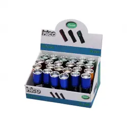 İbico İ10-006 ( Zoomlu ) (mini=9.6cm--10.3cm & Çap:3cm) (pilli) El Feneri (metal Siyah & Renkli Kasa) (cep & Kemer Askılıklı)*24x10