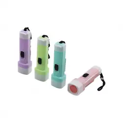 İbico İ10-009 Led Flashlight Jy-2023 ( Pilli ) ( Mini=9cm ) El Feneri ( Renkli Plastik )*48x32