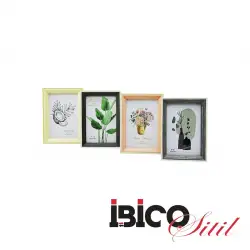 İBİCO İ12-020 ( 4X6 & 10X15CM ) ( İNCE & TEK RENK ÇERÇEVE ) AHŞAP RESİM ÇERÇEVESİ *36=K