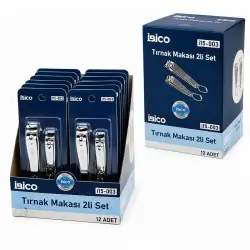 İbico İ15-003 ( 2pcs ) ( Gri ) Tırnak Makası Seti*12x30
