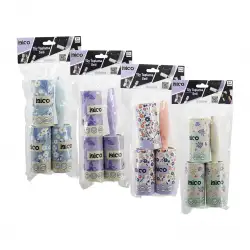 İBİCO İ21-047 (3PCS SET) (DÜZ SAP) (YAPIŞKANLI) PRATİK TÜY TOPLAYICI RULO BANT(1AD.SAPLI=60 YAPRAK+2AD.YEDEK=2X60) (PET SHOP)*12X7