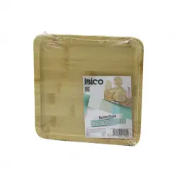 İBİCO İ22-182 ( KARE ) AHŞAP BAMBU SERVİS SUNUM TEPSİ & TAHTASI ( MİNİ TEPSİ ) ( 20X1.5CM )*36