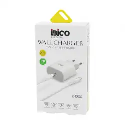 İbico İb-4200 ( Type-c To=( İphone ) (set) (ev Başlık+ Kablo=1mt) Telefon Şarj (hızlı) (20w) (9v-12v-3.0a & 20w-1.5a)*5x20