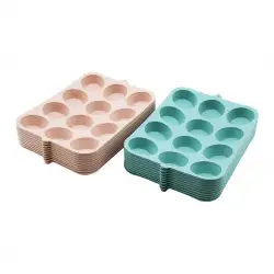 İbico No-1218 ( 12 Gözlü ) ( Yuvarlak ) ( Silikon ) Muffin Kek Kalıp*10x10