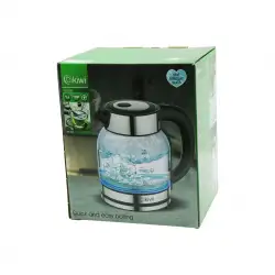 Kiwi Kk-3333 (sürahi Model) Cam Kettle Su Isıtıcı (1.8lt) (1500w) (360°) (gizli Resiztans) (krom Kaplama=taban & Ağız & Kapak)*12