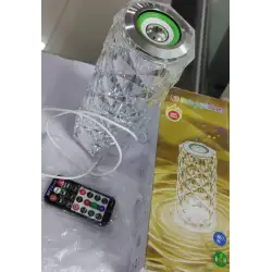 Kristal Masa Lamba Led Bluetooth Hoparlör Uzaktan Kumandalı