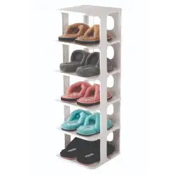 Luxury Shoe Rack Om-0910-1023-0282 ( 5 Katlı ) ( Beyaz ) Blanche Lüks Ayakkabılık*8