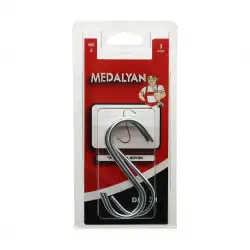 MEDALYAN DL-31 ( NO-2 & BÜYÜK ) ( S ) KANCA ( 3PCS )*12X10