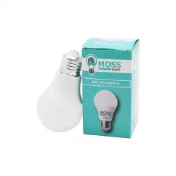 Moss Lıght ( 9w ) ( Beyaz ) Led Ampul ( E27 ) ( 500lm ) ( 6500k )*10x20 Q8