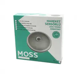 Moss Lıght M1-113 ( Ledli ) Tavan Armatürü ( Plastik ) (360° Sensörlü=10sn--5dk) (çap: 30cm) (algılama: Yarıçap 5mt)*12