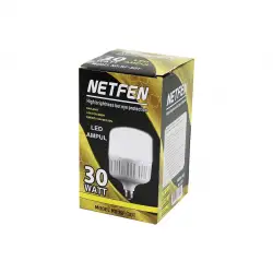 Netfen Nf-30t ( 30w & E27 ) Torch Led Ampul ( 10000k= Soğuk Beyaz ) ( 8000 Saat Ömür )*5x10
