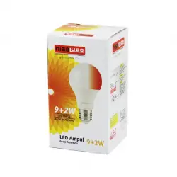 Nisaluce Eamp-074/bk ( 9+2w E27 ) ( Beyaz-kırmızı ) Led Ampul*10x20