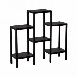 Ombeg Om-0150-1108 ( 6 ( Düz ) Raflı & Siyah ) Modüler Ünite Plastik*4