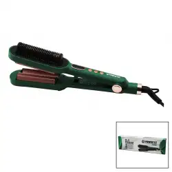 Powertech Tr-2820 (2ın1) (fırça & Dalgalı) Saç Düzleştirici (led Ekran & Sıcaklı Ayar=140°-220° & 360° Döner Kablo)*1