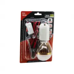 Real Özs Özs-1846 ( Seyyar & Led Lamba ) (akü Takviye Kablolu= 4mt) ( 5w & Beyaz ) (renkli Metal Gövde)*50