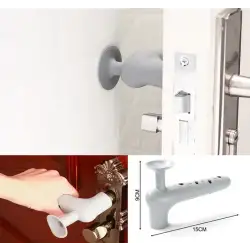Silikon Duvar Koruyucu Kapı Stoperi Gri