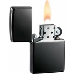 Siyah Düz Zippo Modeli Benzinli Çakmak