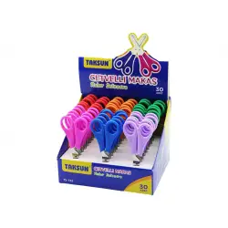 Taksun Ts-155 26925 Pıano Mks-1001 ( Cetvelli ) Okul Kırtasiye Makası Renkli*30x12