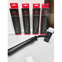 Universal Q07 6 Inç Halka Işık Taşınabilir Bluetooth Selfie Stick Tripod