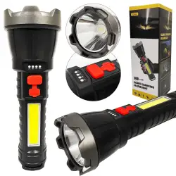 Usb Glare Charging Flashlight El Feneri Zj-05