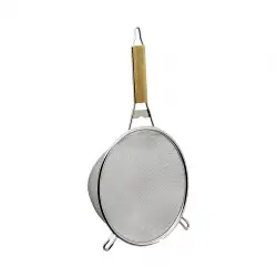 YAKUT-12335 ( 20CM ) ( AHŞAP SAPLI ) ( 2 KULAKLI  ) TEL SÜZGEÇ ( METAL ÇERÇEÇEVE )*60