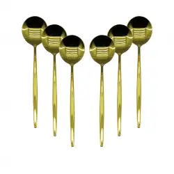 Yakut-9725 ( 6pcs ) ( Gold ) Yemek Kaşık Seti*100