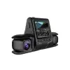 1080p Üçlü Lens Araba Dash Cam Dashcam Ön İç & Arka Hd Araba Dvr 120 ° Açı Döngü Kaydı