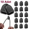 Siyah Çok Amaçlı Yapışkanlı Kanca 10 Lu