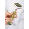 Egonex Yeşil doğal yeşim taşı yüz masaj aleti ve kalp gua sha yüz bakım taşı 2li set jade face roller