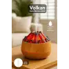Egonex Ahşap Odun Ateşi Tasarımlı Hava Nemlendiricisi-Buhar Makinası-Aroma Difüzörü Led Işık Volkanik Alev 300ml