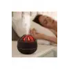 Egonex Ahşap Odun Ateşi Tasarımlı Hava Nemlendiricisi-Buhar Makinası-Aroma Difüzörü Led Işık Volkanik Alev 300ml