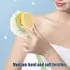 Egonex Çift Taraflı Banyo Duş Vücut Fırçası Yumuşak Uzun Saplı Sırt Kese Masaj Fırçası