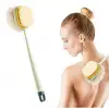 Egonex Çift Taraflı Banyo Duş Vücut Fırçası Yumuşak Uzun Saplı Sırt Kese Masaj Fırçası