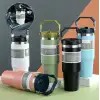 900 ml Taşıma Kulplu Paslanmaz Çelik Termos Mug Bardak