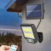 Egonex 120 Cob Led Solar Panel Güneş Enerjili 3 Mod Duvar Lambası